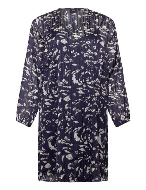 Zizzi Mlucy, L/S, Abk Dress Zizzi Navy