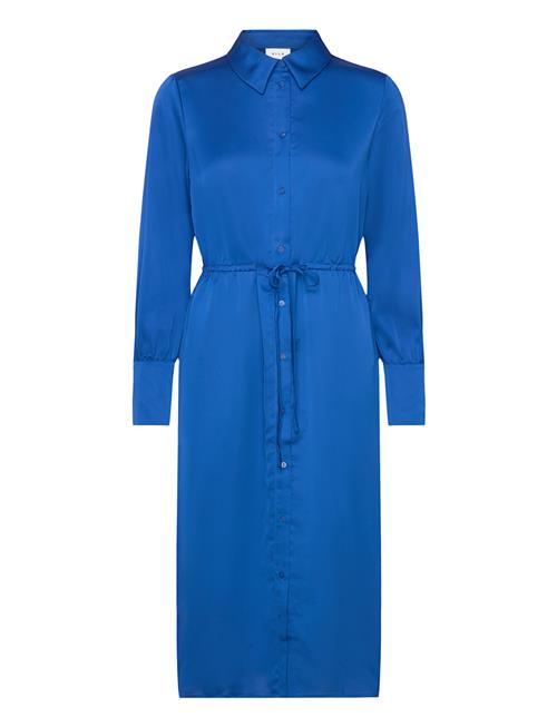 Se Vila Viellette L/S Shirt Dress/Su - Noos Vila Blue ved Booztlet