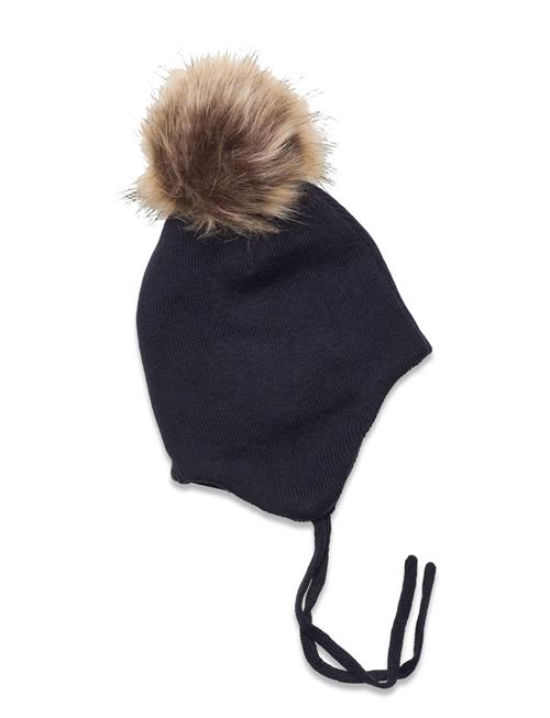 Hat W. Detachable Fake Fur Minymo Navy