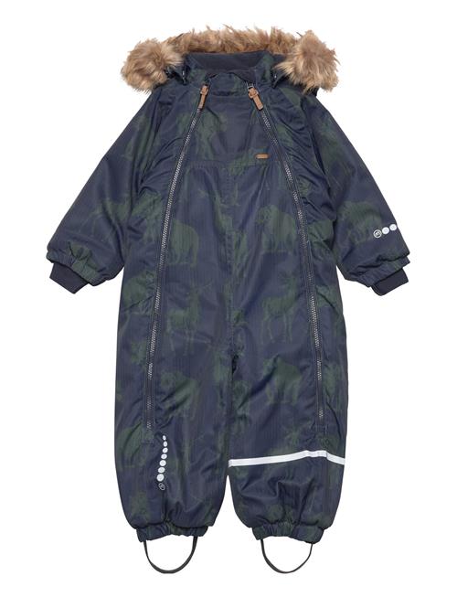 Se Minymo Snow Suit Aop Minymo Navy ved Booztlet