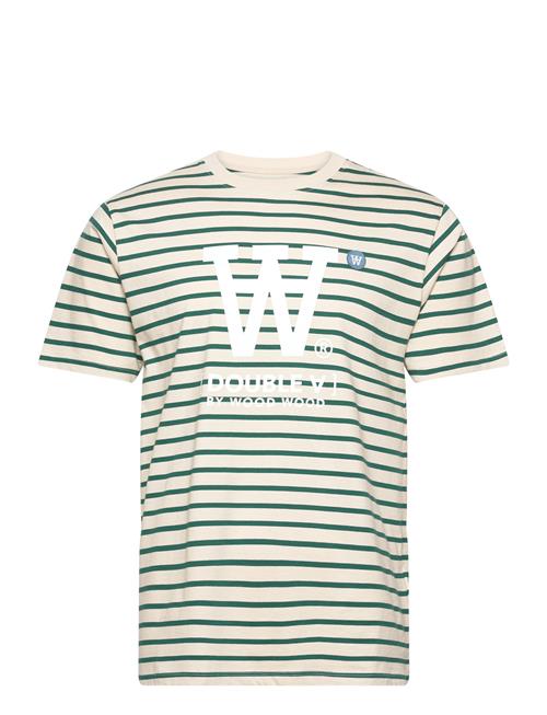 Double A by Wood Wood Ace Big Logo & Badge T-Shirt Double A By Wood Wood Green