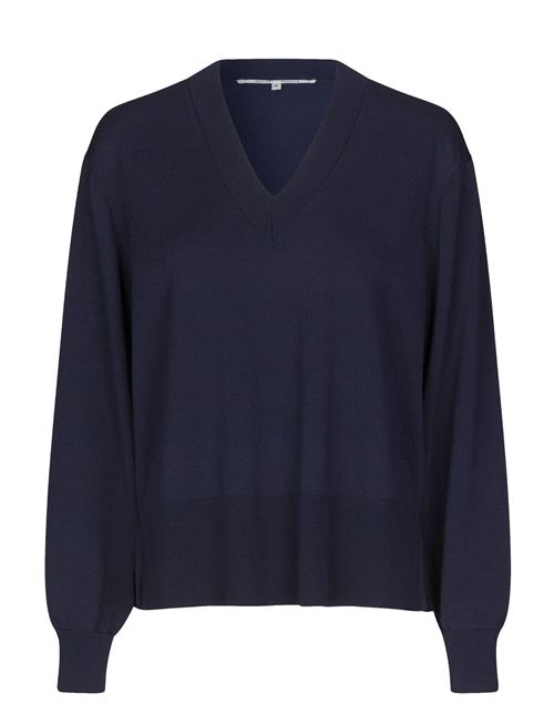 Siva Knit V-Neck Second Female Navy