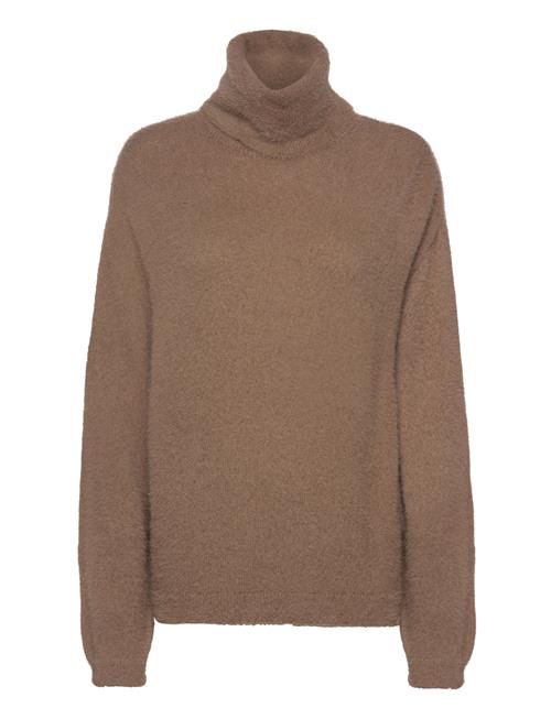 Vila Vilajuli Rollneck L/S Knit - Noos Vila Brown