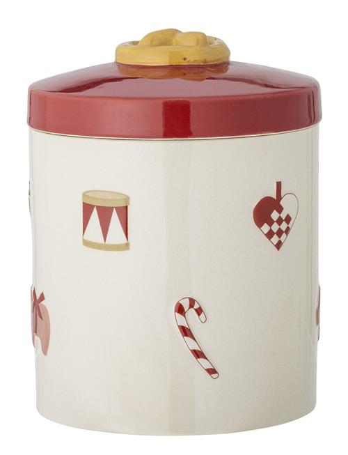 Se Bloomingville Yule Jar W/Lid, Red, St Ware Bloomingville Red ved Booztlet