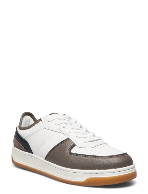 Mango Combined Leather Trainers Mango Grey