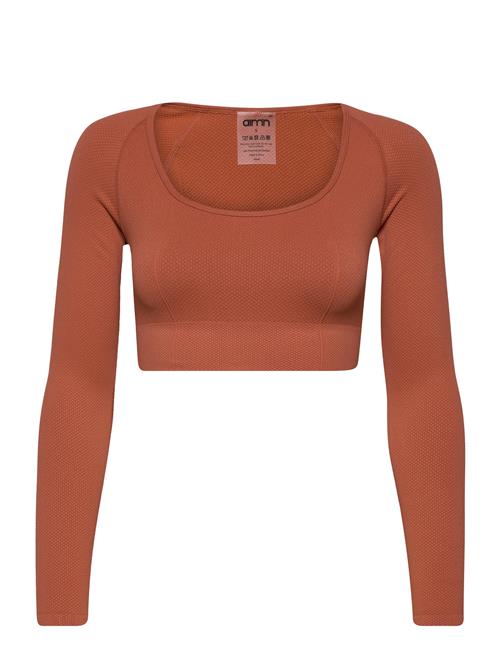 Luxe Seamless Crop Long Sleeve Aim´n Red