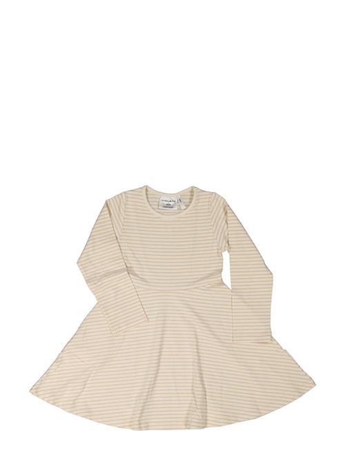 Flared Dress L.s Classic Geggamoja Beige