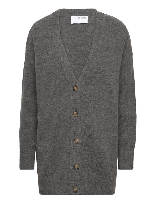 Se Selected Femme Slfmaline Ls Knit Long Cardigan Noos Selected Femme Grey ved Booztlet