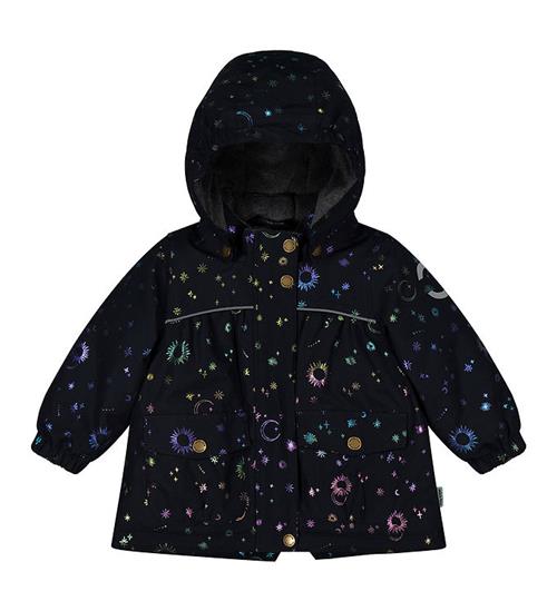 Se Mikk-Line Mikk-Line Vinterjakke - Recycled - Dark Navy m. Print ved KidsWorld