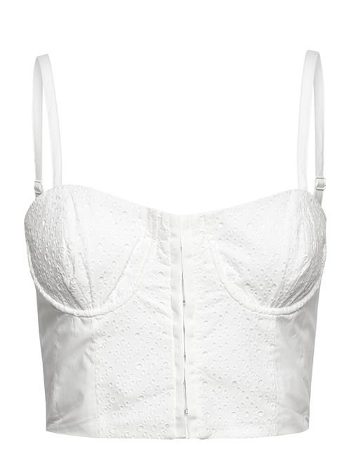 Iva Broderie Cot Crop Top French Connection White