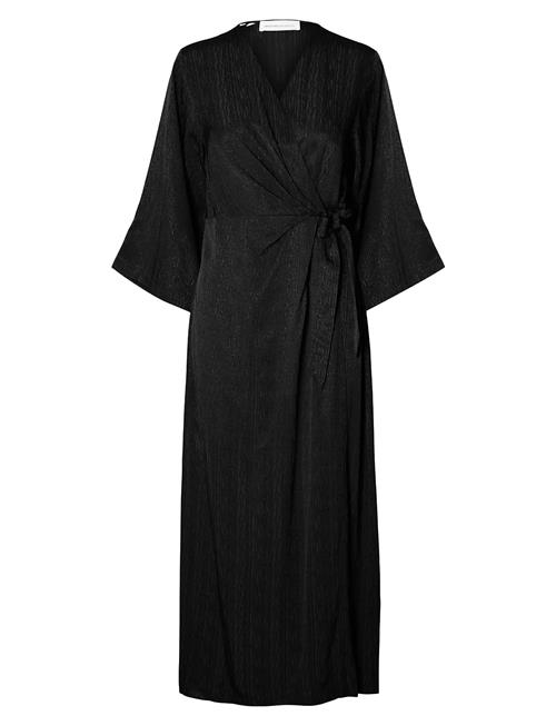 Slftyra 34 Ankle Wrap Dress B Selected Black