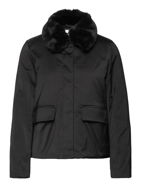 Calvin Klein Lux Satin Padded Jacket Calvin Klein Black