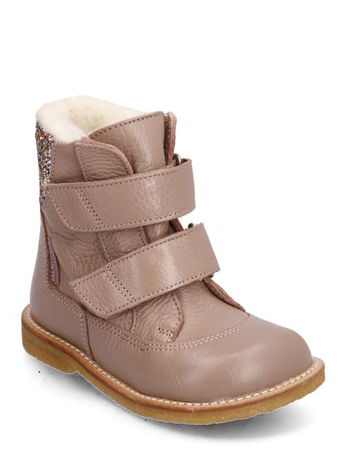 Se ANGULUS Boots - Flat - With Velcro ANGULUS Beige ved Booztlet