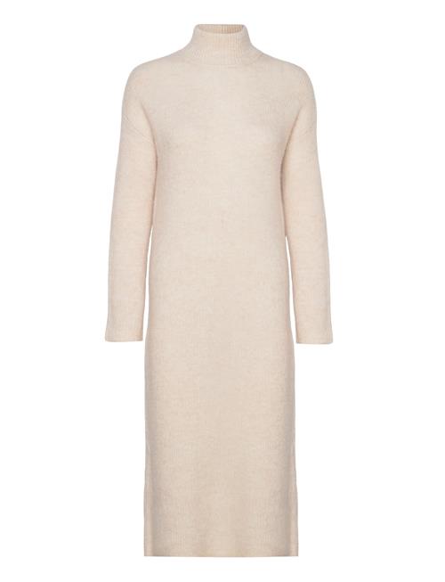 Slfmaline Ls Knit Dress High Neck Noos Selected Cream