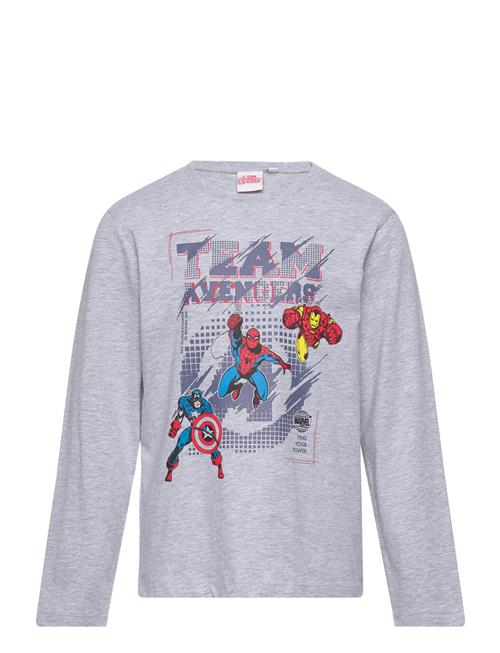 Se Marvel Long-Sleeved T-Shirt Marvel Grey ved Booztlet