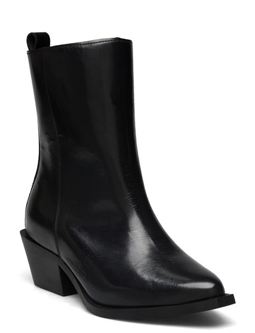 Biamona Western Zip Boot Polido Bianco Black