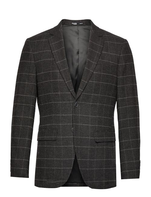 Se Selected Homme Slhslim-Eli Check Wool Blz B Noos Selected Homme Grey ved Booztlet