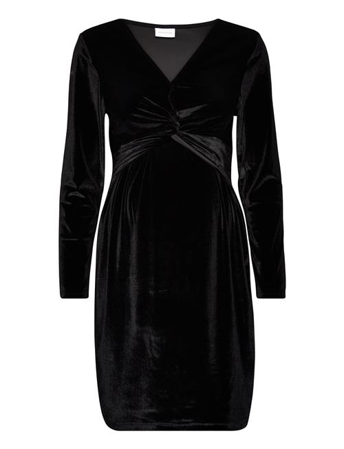 Mamalicious Mlsandra L/S Velvet Abk Dress Mamalicious Black