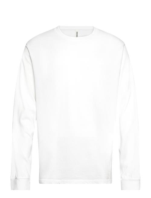 Se Enkel Studio Esleaf Ls Crewneck - Organic M Enkel Studio White ved Booztlet