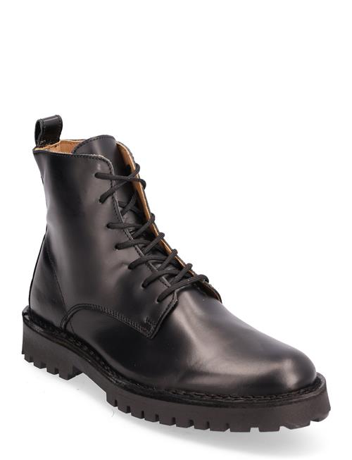 Se Selected Homme Slhricky Leather Lace-Up Boot Selected Homme Black ved Booztlet