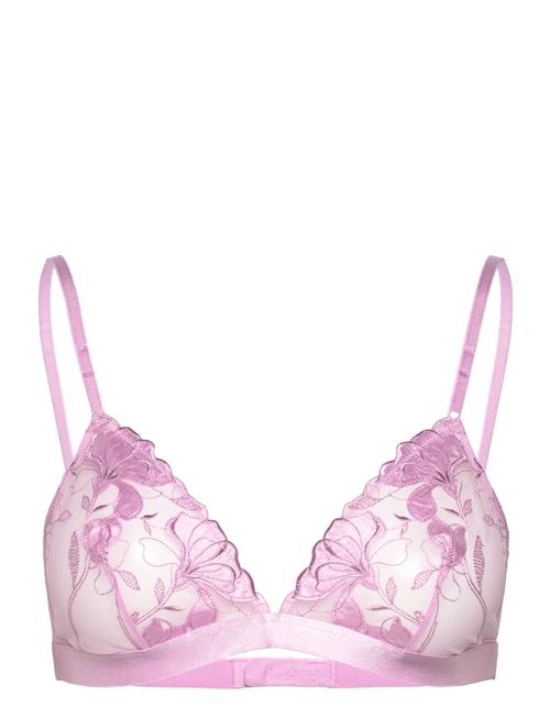 Se Etam Volage - Embroidered Wireless Triangle Bra Etam Pink ved Booztlet