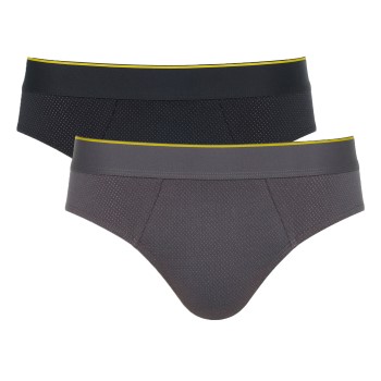 Sloggi 2P Men Ever Airy Brief C2P Grå/Sort bomuld XX-Large Herre