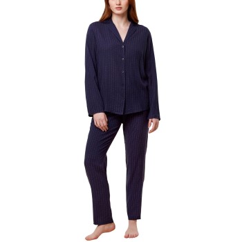 Triumph Boyfriend Fit Pyjamas PW Marineblå viskose 46 Dame