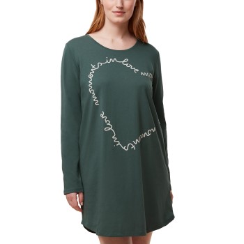 Se Triumph Long Sleeve Nightdress NDK 03 Mørkgrøn  38 Dame ved Timarco