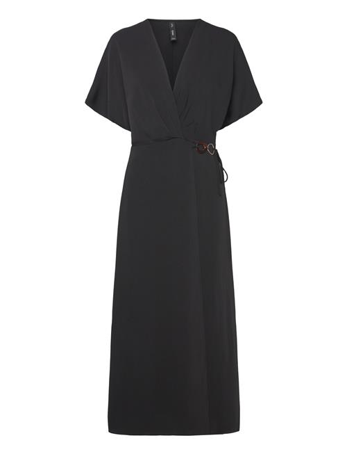 Wrap Dress With Hoop Detail Mango Black