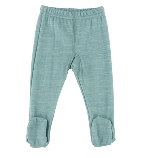 Se Joha Leggings - Uld/Bambus - GrÃ¸n ved KidsWorld