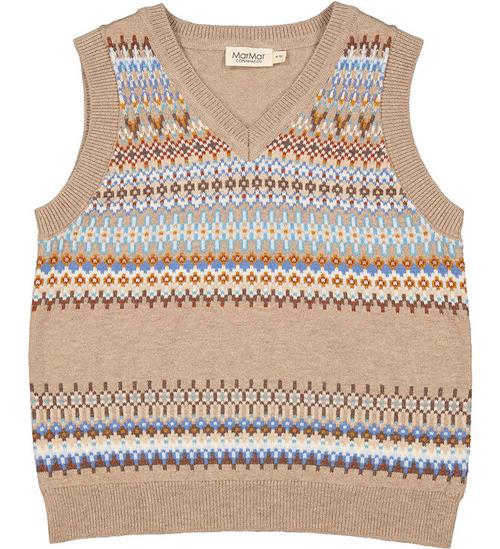 Se MarMar MarMar Vest - Uld - Tono - Driftwood Mix ved KidsWorld