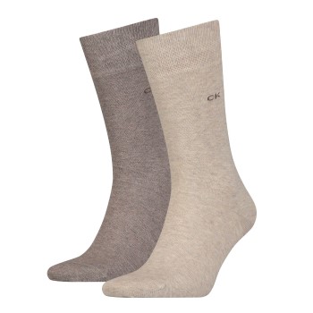 Calvin Klein Legwear Calvin Klein Strømper 2P Carter Casual Flat Knit Sock Brun Str 39/42 Herre