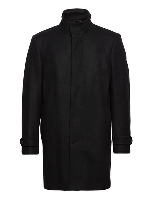 Lindbergh Recycled Wool Funnel Neck Coat Lindbergh Black