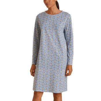 Calida Nights Long Arm Sleepshirt Lyseblå bomuld Medium Dame