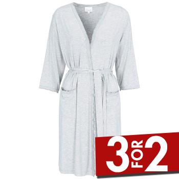 Damella Viscose Plain Wave Robe CL2 Lysegrå Bambus Large Dame