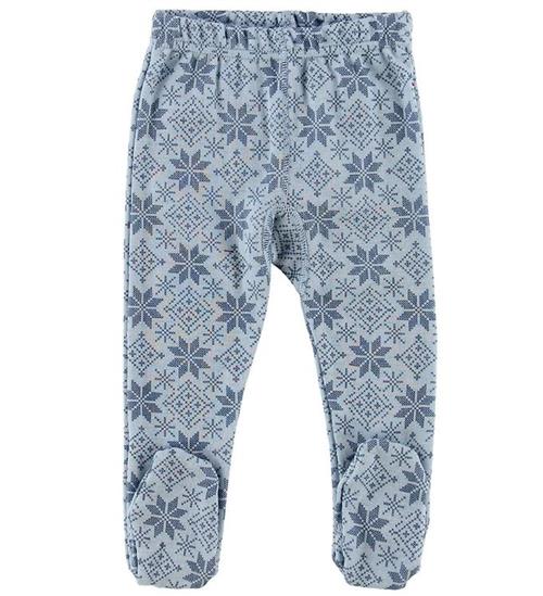 Se Joha Leggings m. Fod - Uld - LyseblÃ¥ m. Stjerner ved KidsWorld