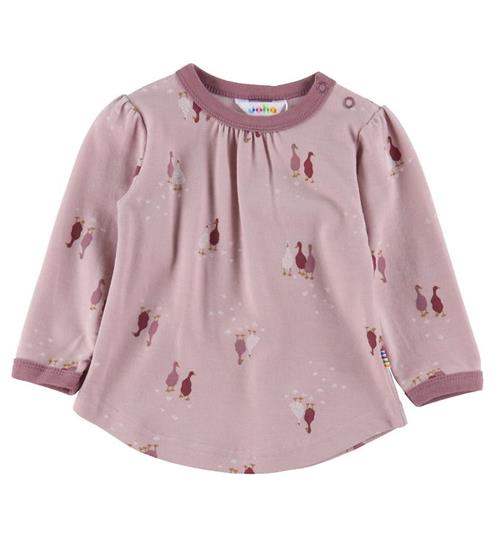 Se Joha Joha Bluse l/Ã¦ - Uld/Bomuld - Light Bordeaux m. GÃ¦s ved KidsWorld