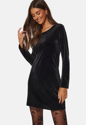 VILA Velvo L/S Dress Black XS