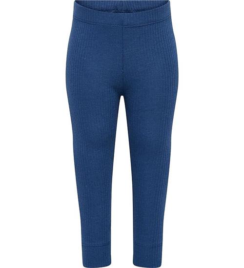 Se Hummel Hummel Leggings - Rib - hmlRene - Ensign Blue ved KidsWorld