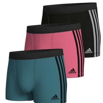 adidas 3P Active Flex Cotton 3 Stripes Blå/Rosa bomuld X-Large Herre