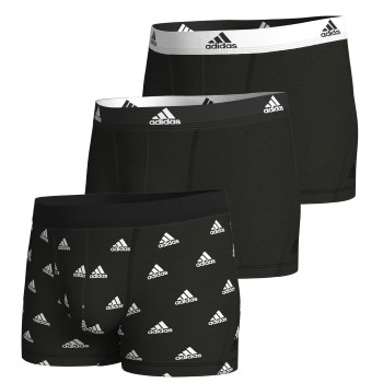 adidas 3P Active Flex Cotton Trunk Sort mønstret bomuld Medium Herre