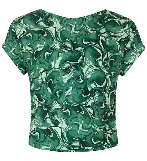 Rosemunde Rosemunde T-shirt - Cropped - Viscose - Eucalyptus Swirl Print