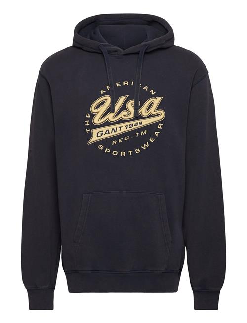 Se GANT Gant Usa Hoodie GANT Blue ved Booztlet