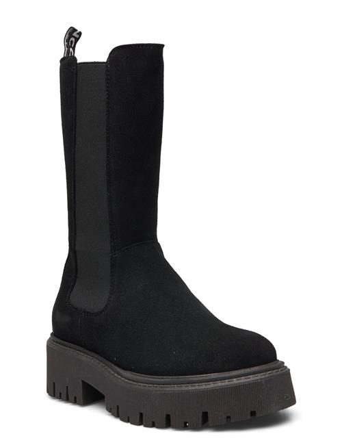 Se Bianco Biagarbi High Chelsea Boot Suede Warmline Bianco Black ved Booztlet