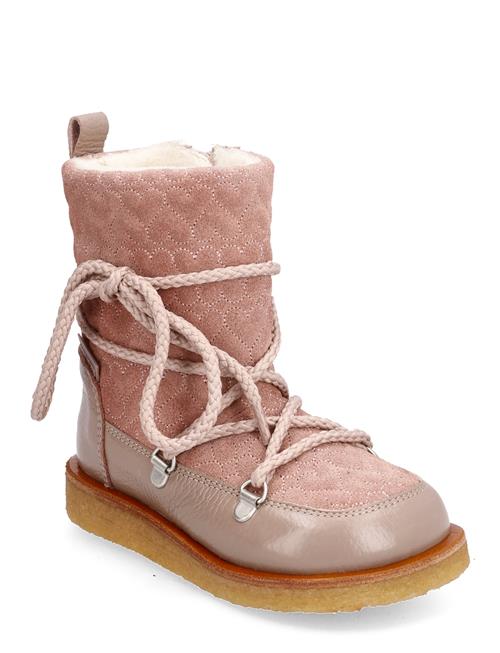 Se ANGULUS Boots - Flat - With Lace And Zip ANGULUS Pink ved Booztlet