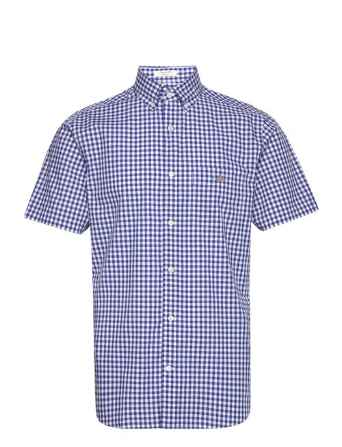 GANT Reg Poplin Gingham Ss Shirt GANT Blue