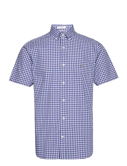 Reg Poplin Gingham Ss Shirt GANT Blue