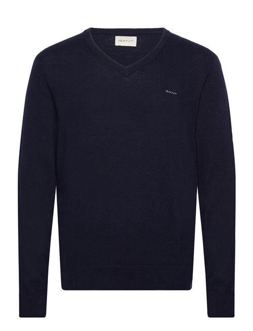 Extrafine Lambswool V-Neck GANT Navy