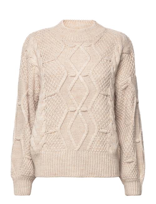 Object Objkamma Cable Knit Pullover Noos Object Beige