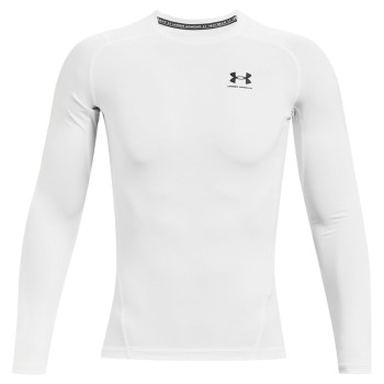 Se Under Armour HeatGear LS Compression Shirt Hvid Large Herre ved Timarco